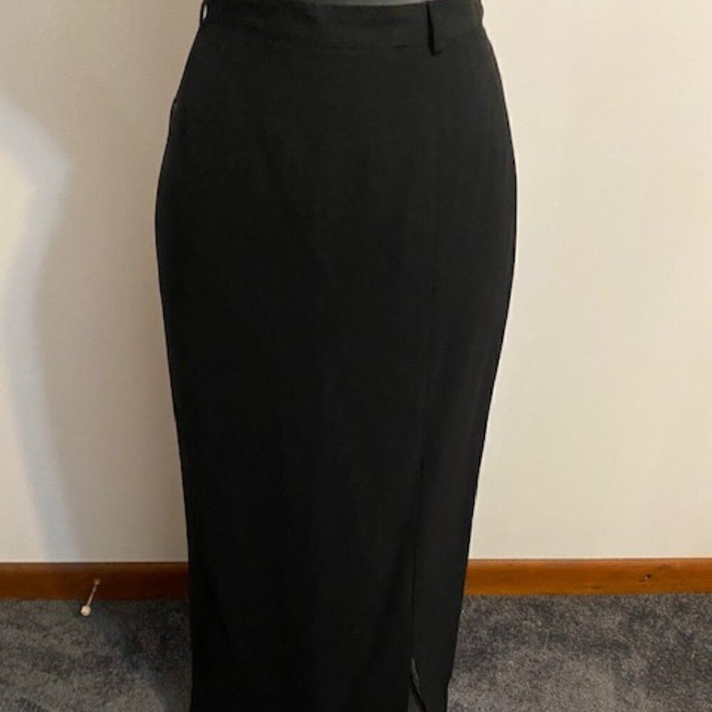 Jones Apparel Black Maxi Pencil skirt, size 16